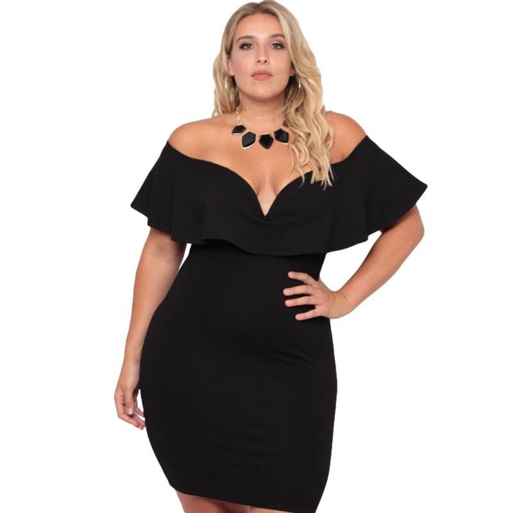 Plus Size Off the Shoulder Dress